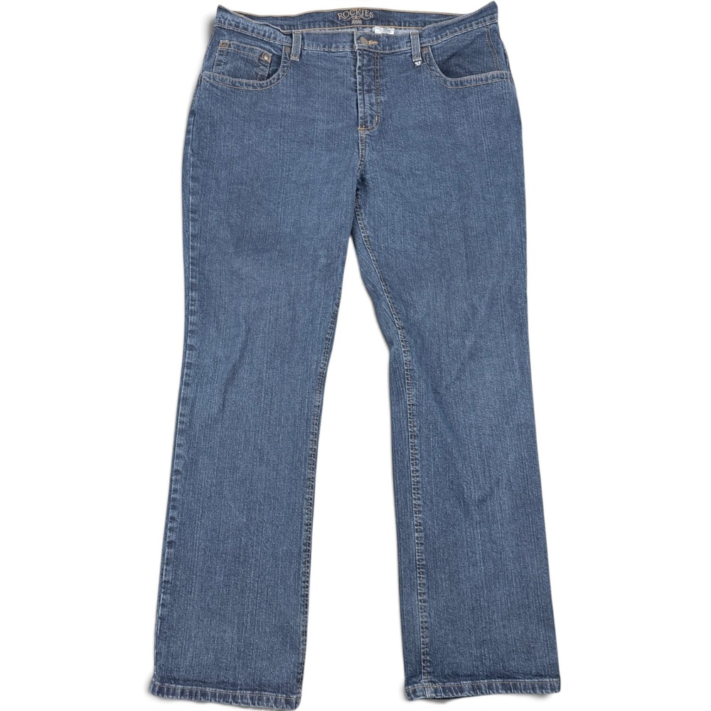 Rockies Jeans Women 18W-R Blue Straight Leg Stretch Denim Pants RMCC-0468-R-3